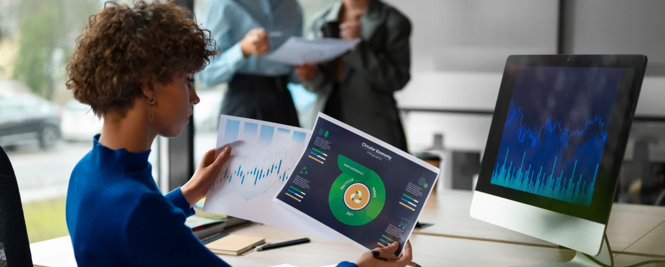 people office analyzing checking finance graphs 2
