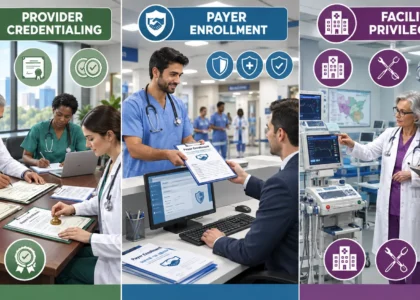 Provider Credentialing vs. Payer Enrollment vs. Facility Privileging Clearing Up the Terminology That Costs Practices Money 2